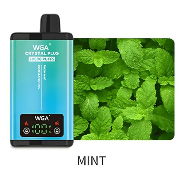 WGA Crystal Plus 20000 Puffs Vape – Dual Flavor 5% Nicotine LCD Display Rechargeable Disposable