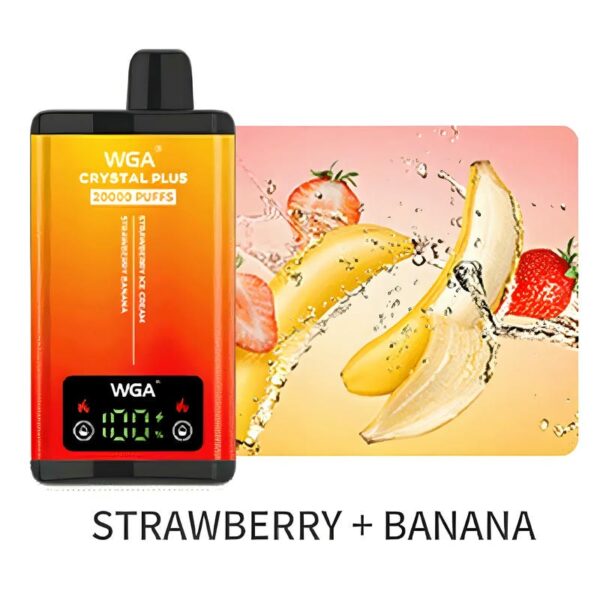 WGA Crystal Plus 20000 Puffs Vape – Dual Flavor 5% Nicotine LCD Display Rechargeable Disposable