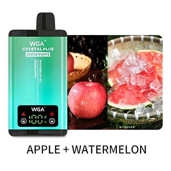 WGA Crystal Plus 20000 Puffs Vape – Dual Flavor 5% Nicotine LCD Display Rechargeable Disposable