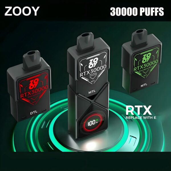 ZOOY RTX 30000 Puff Disposable – High Puff Count, Fast Charging, Smooth Draw